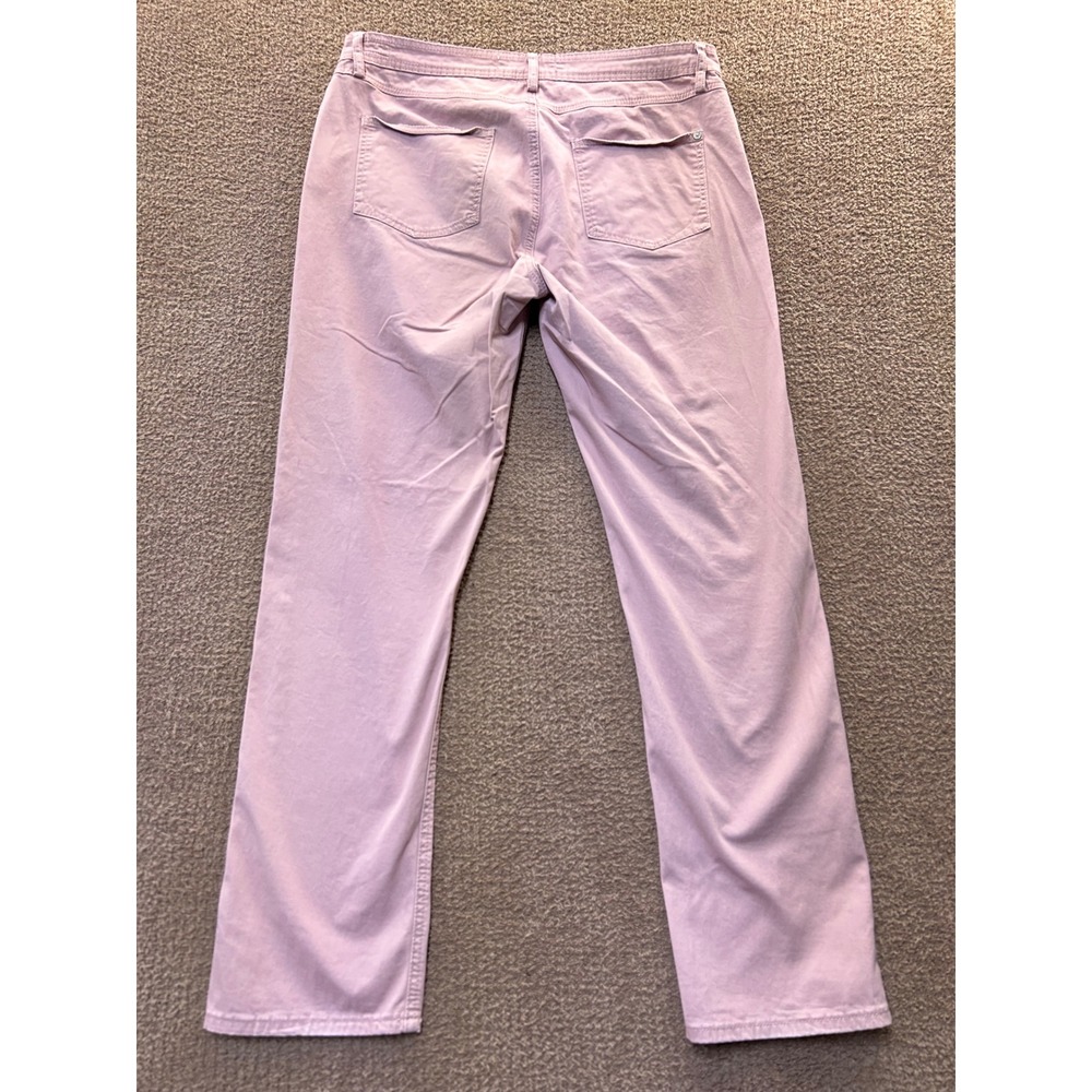 Paperdenim&cloth Mens 36x32 Straight Leg Pants Mauve Pink Cotton Stretch Chinos